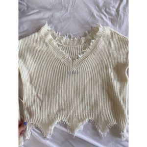 Distressed Knit Sweater